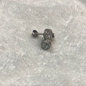 Screw back diamond earrings